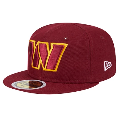 Youth New Era Burgundy Washington Commanders  Main 59FIFTY Fitted Hat