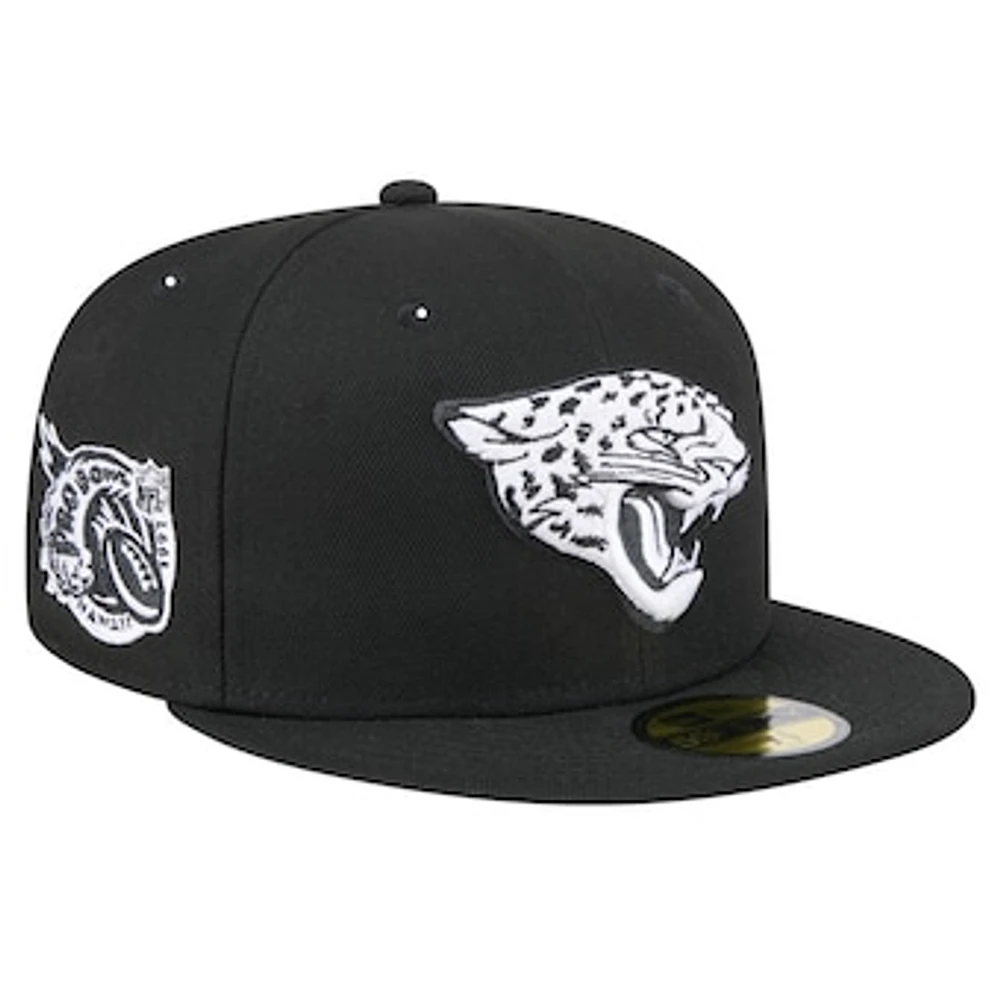 Men's New Era Black Jacksonville Jaguars  Main Patch 59FIFTY Fitted Hat