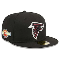 Men's New Era Black Atlanta Falcons  Main Patch 59FIFTY Fitted Hat