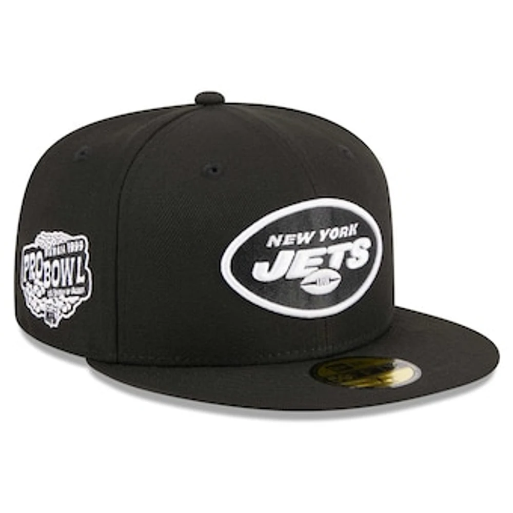 Men's New Era Black York Jets  Main Patch 59FIFTY Fitted Hat