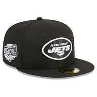 Men's New Era Black York Jets  Main Patch 59FIFTY Fitted Hat