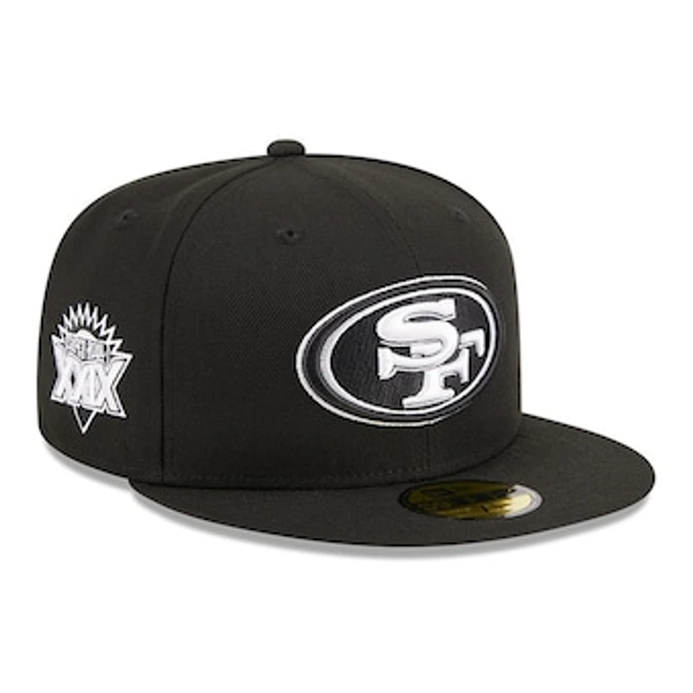 Men's New Era Black San Francisco 49ers  Main Patch 59FIFTY Fitted Hat