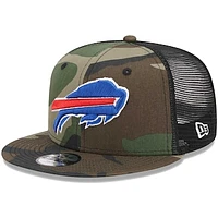 Youth New Era Camo Buffalo Bills  Main Trucker 9FIFTY Snapback Hat