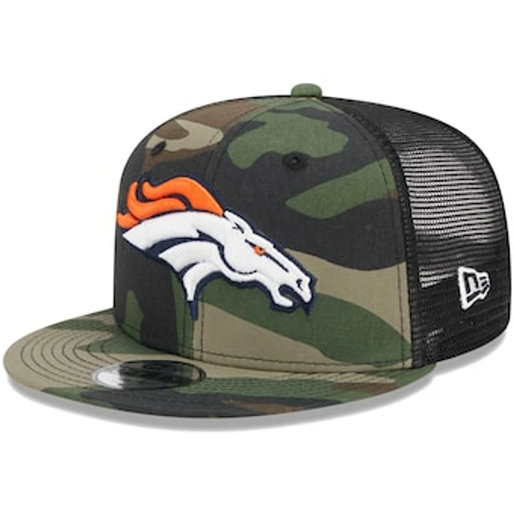 Youth New Era Camo Denver Broncos  Main Trucker 9FIFTY Snapback Hat