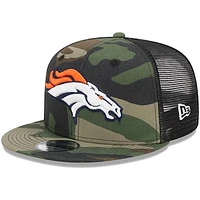 Youth New Era Camo Denver Broncos  Main Trucker 9FIFTY Snapback Hat