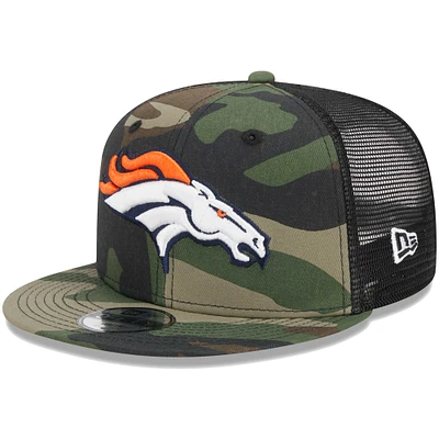 Youth New Era Camo Denver Broncos  Main Trucker 9FIFTY Snapback Hat