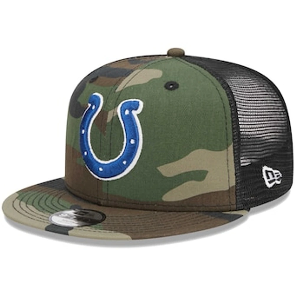 Youth New Era Camo Indianapolis Colts  Main Trucker 9FIFTY Snapback Hat