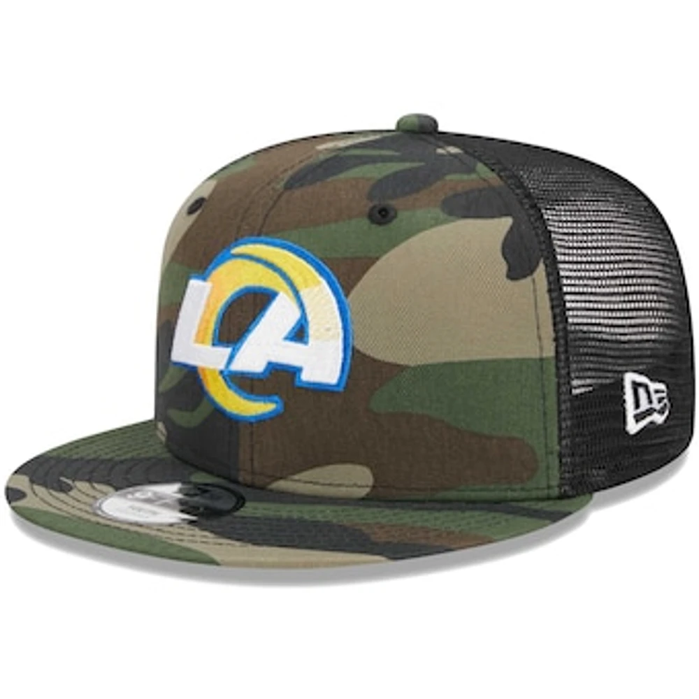 Youth New Era Camo Los Angeles Rams  Main Trucker 9FIFTY Snapback Hat