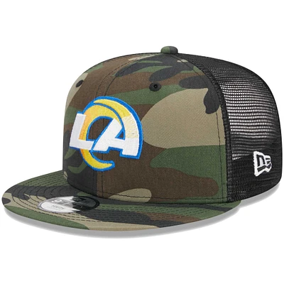 Youth New Era Camo Los Angeles Rams  Main Trucker 9FIFTY Snapback Hat