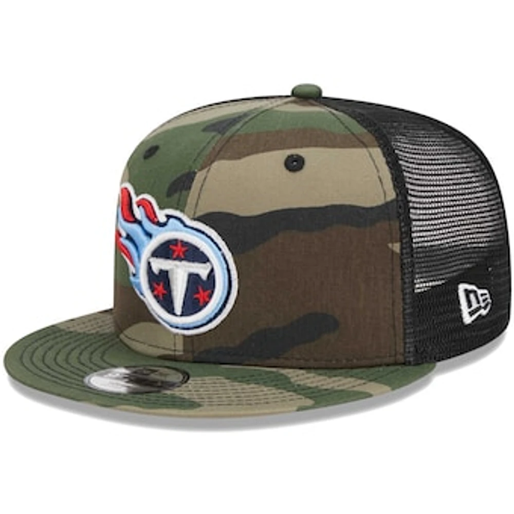 Youth New Era Camo Tennessee Titans  Main Trucker 9FIFTY Snapback Hat