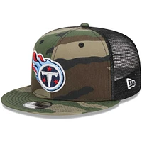 Youth New Era Camo Tennessee Titans  Main Trucker 9FIFTY Snapback Hat