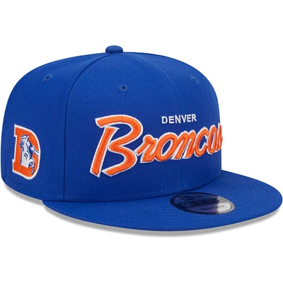 Men's New Era Royal Denver Broncos Main Script 9FIFTY Snapback Hat