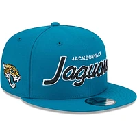 Men's New Era Teal Jacksonville Jaguars Main Script 9FIFTY Snapback Hat