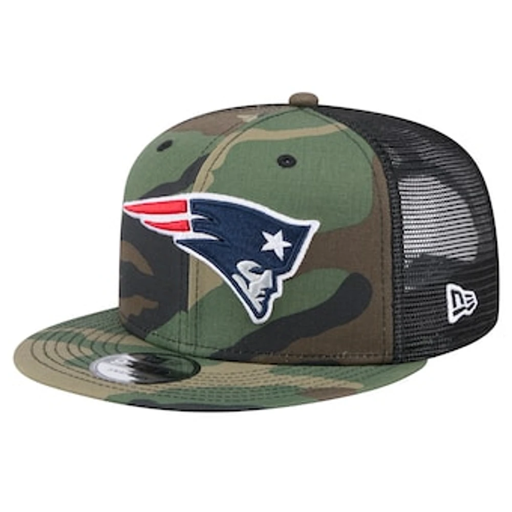 Men's New Era Camo New England Patriots  Main Trucker 9FIFTY Snapback Hat