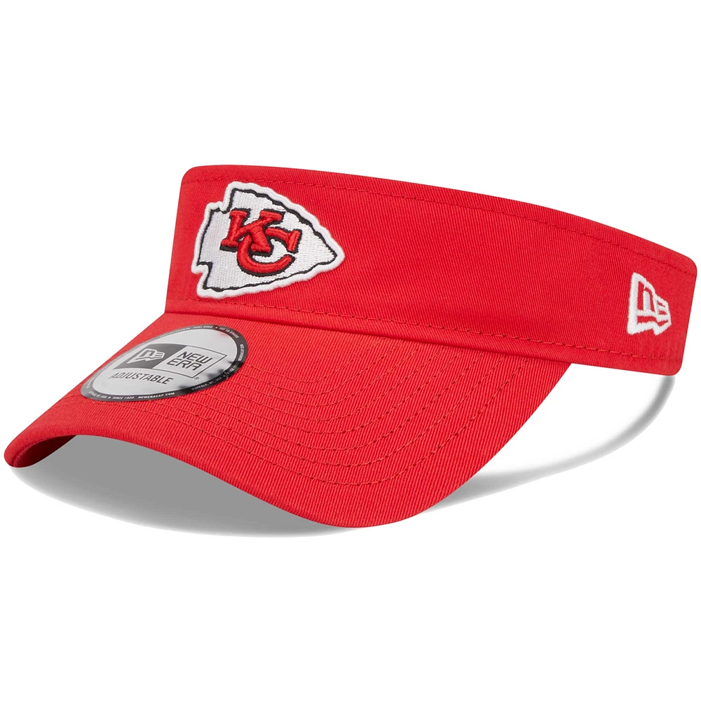 Men's New Era Red Kansas City Chiefs Main Adjustable Visor