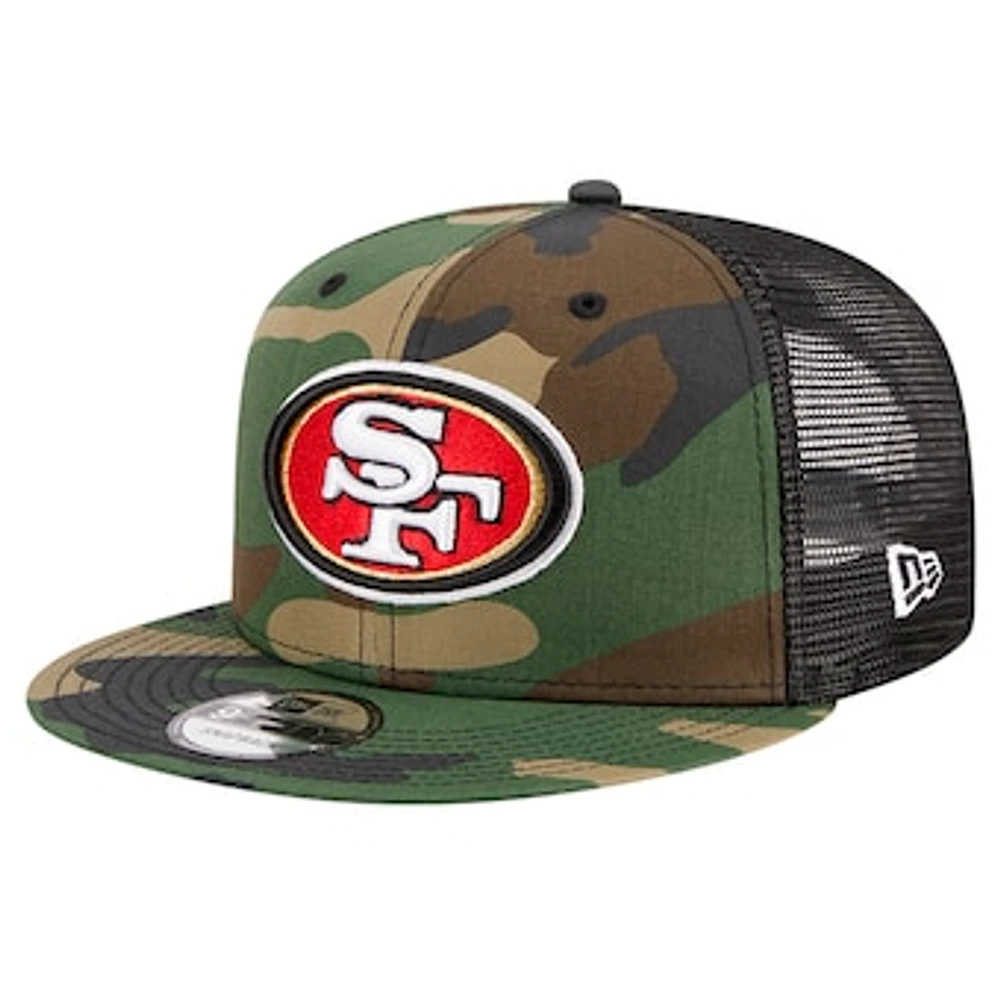 Men's New Era Camo San Francisco 49ers  Main Trucker 9FIFTY Snapback Hat