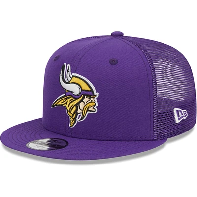 Youth New Era Purple Minnesota Vikings  Main Trucker 9FIFTY Snapback Hat