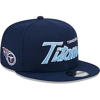 Men's New Era Navy Tennessee Titans Main Script 9FIFTY Snapback Hat