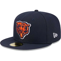 Men's New Era Navy Chicago Bears Alternate Logo Main 59FIFTY Fitted Hat