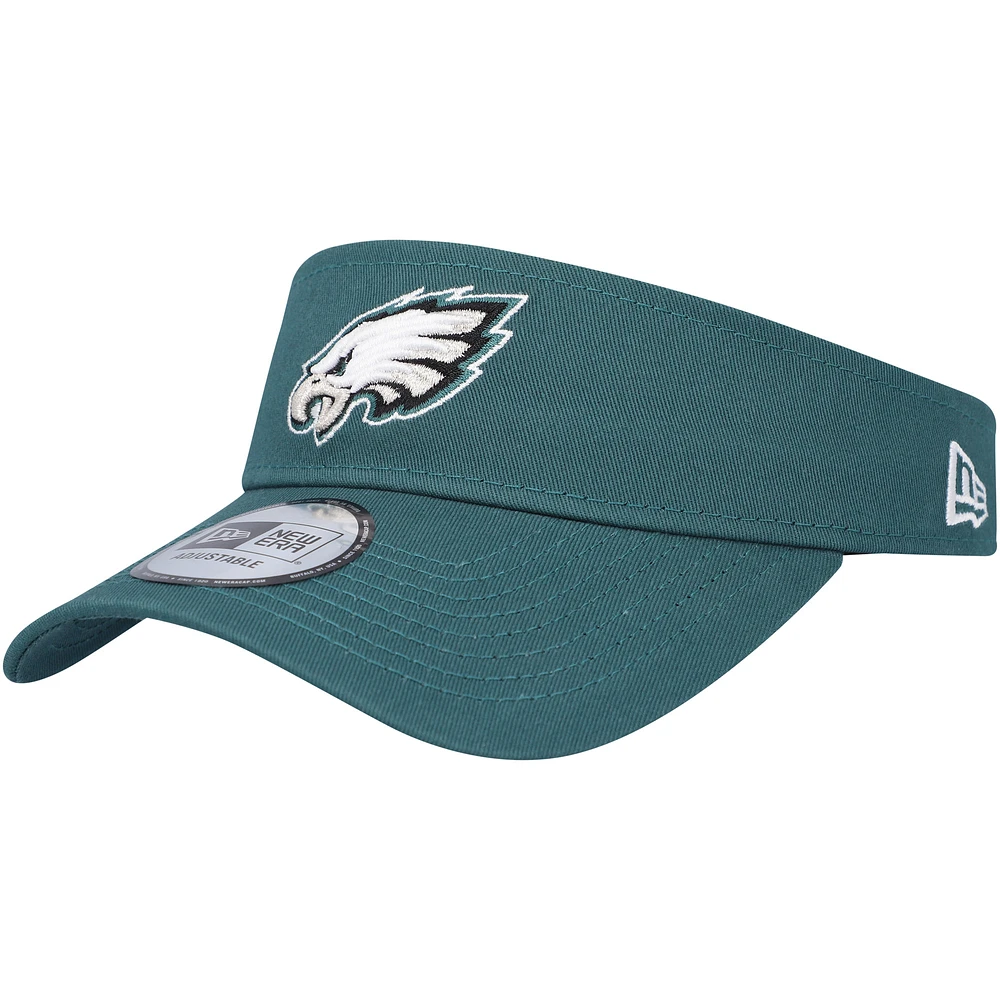 Men's New Era Midnight Green Philadelphia Eagles Main Adjustable Visor