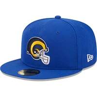 Men's New Era Royal Los Angeles Rams Throwback Main 59FIFTY Fitted Hat