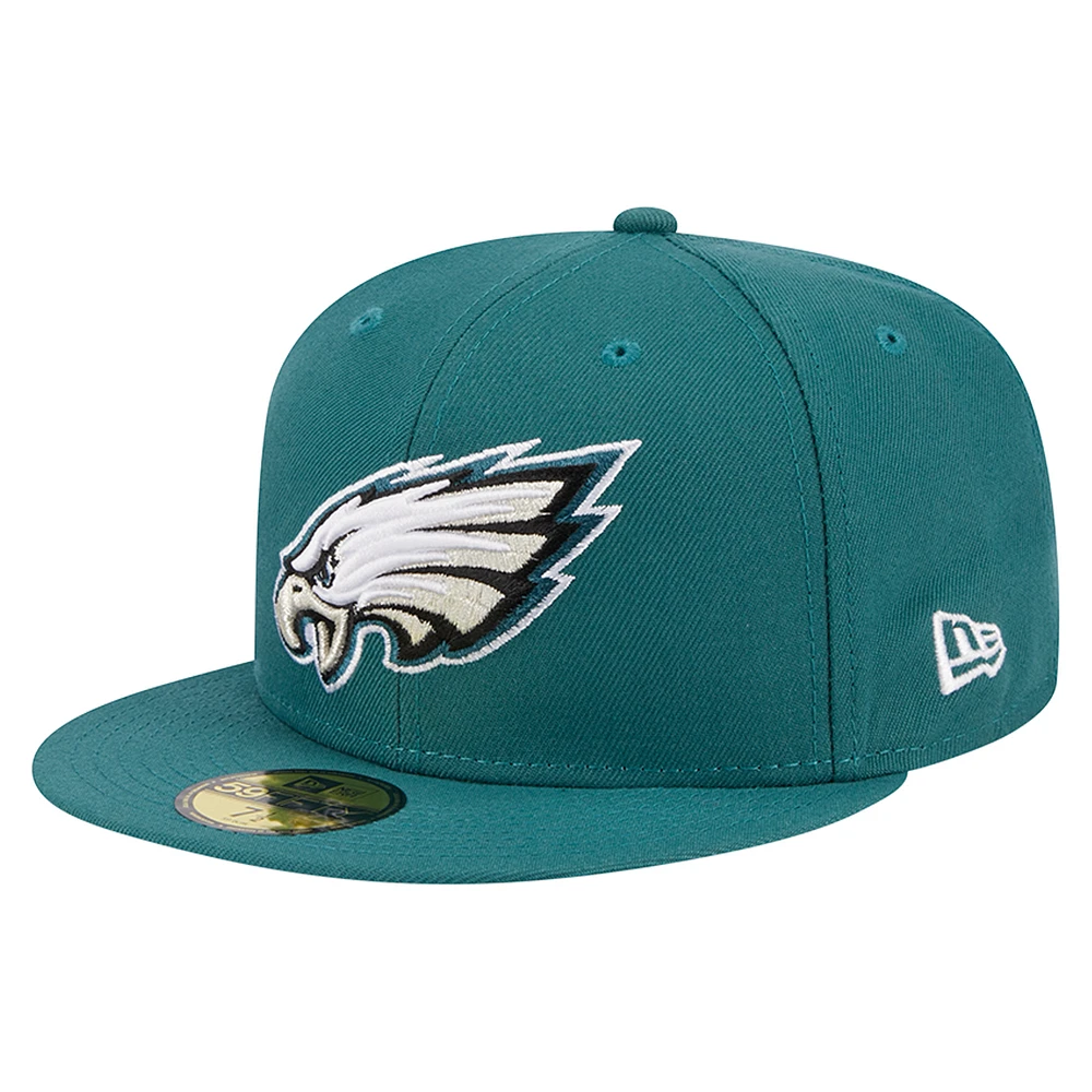 Men's New Era Midnight Green Philadelphia Eagles  Main 59FIFTY Fitted Hat