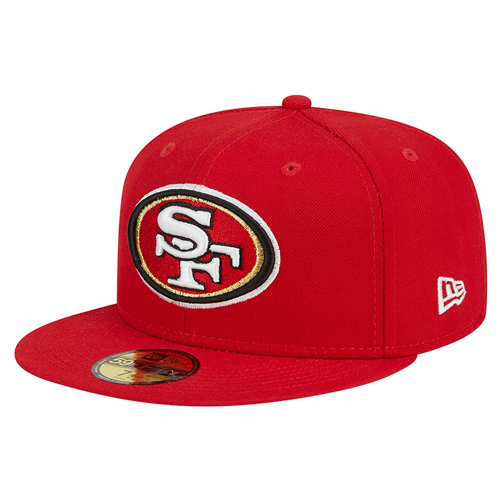 Men's New Era Scarlet San Francisco 49ers  Main 59FIFTY Fitted Hat