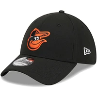 Men's New Era Black Baltimore Orioles Logo 39THIRTY Flex Hat