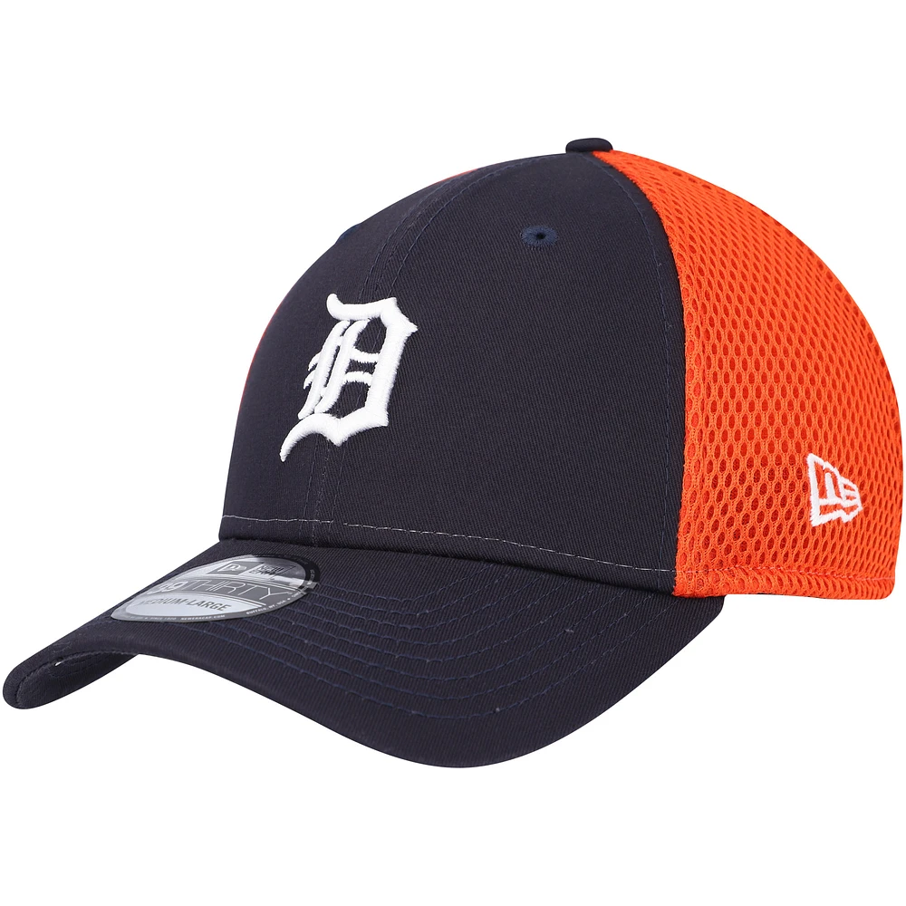 Men's New Era Navy Detroit Tigers Team Neo 39THIRTY Flex Hat