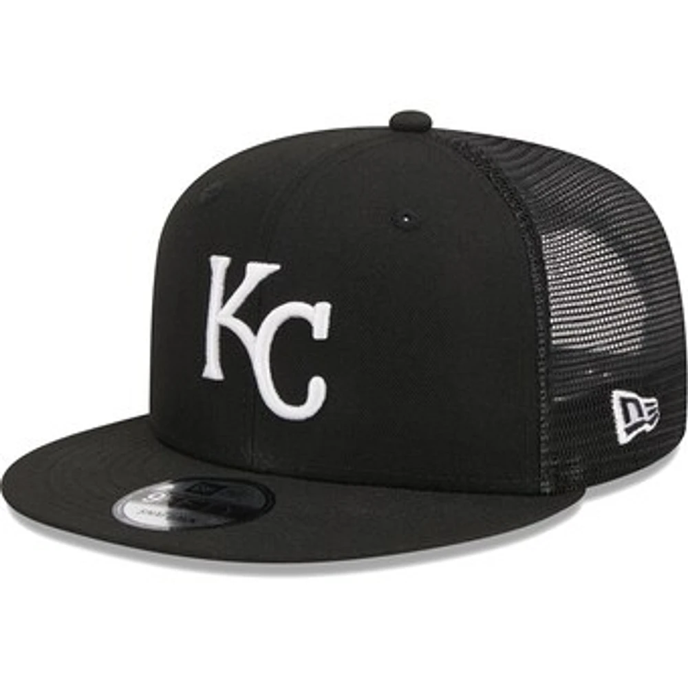 Men's New Era Black Kansas City Royals Trucker 9FIFTY Snapback Hat