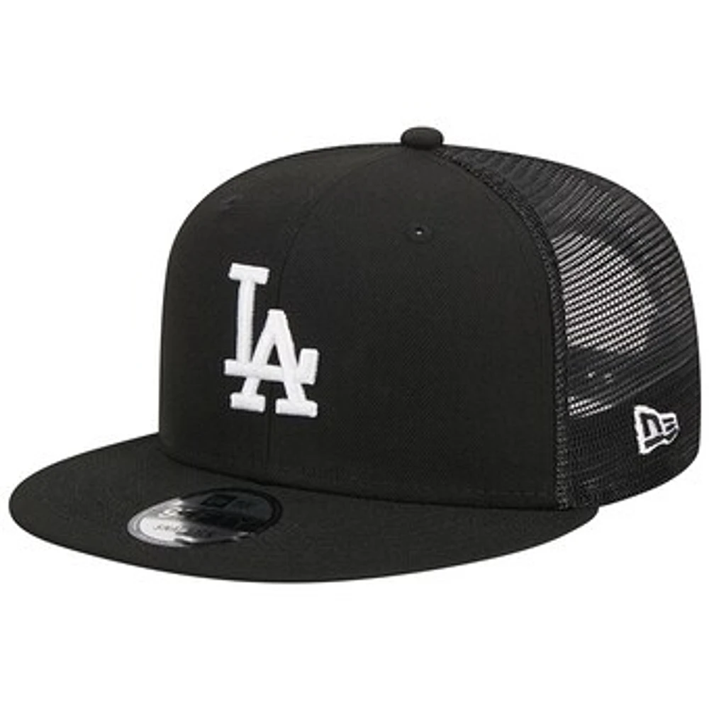 Men's New Era Black Los Angeles Dodgers Trucker 9FIFTY Snapback Hat