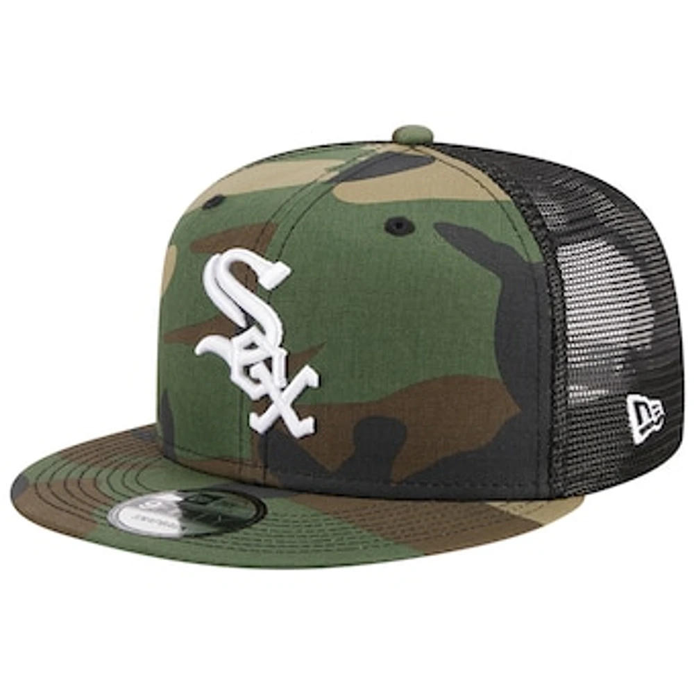 Men's New Era Camo Chicago White Sox Woodland Camo Trucker 9FIFTY Snapback Hat