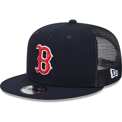 Men's New Era Navy Boston Red Sox Team Color Trucker 9FIFTY Snapback Hat