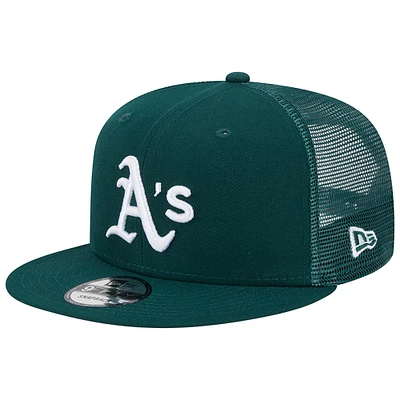 Men's New Era Green Oakland Athletics Team Color Trucker 9FIFTY Snapback Hat