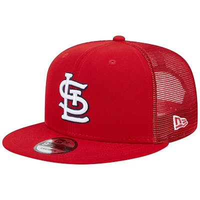 Men's New Era Red St. Louis Cardinals Team Color Trucker 9FIFTY Snapback Hat