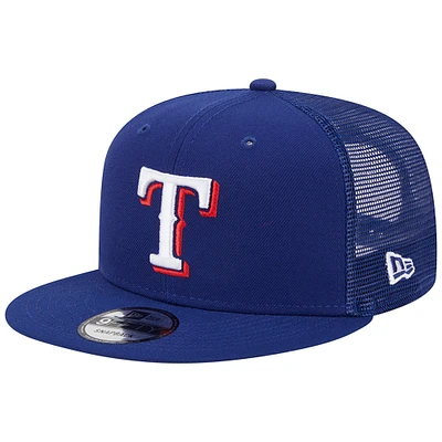 Men's New Era Royal Texas Rangers Team Color Trucker 9FIFTY Snapback Hat