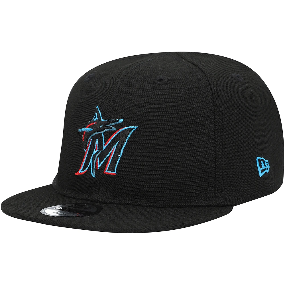 Infant New Era Black Miami Marlins My First 9FIFTY Adjustable Hat