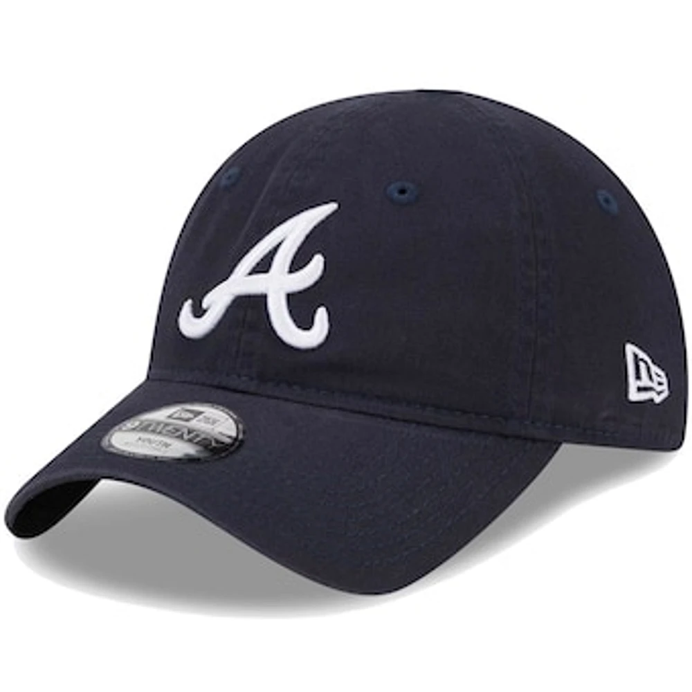 Toddler New Era Navy Atlanta Braves Team 9TWENTY Adjustable Hat