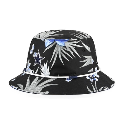 Men's '47  Black Dallas Cowboys Dark Tropic Bucket Hat