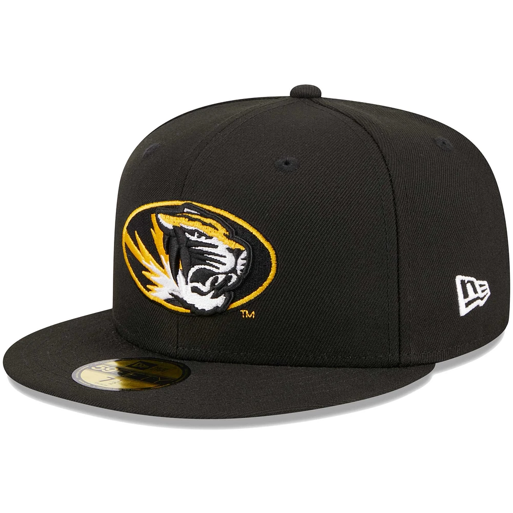 Men's New Era Black Missouri Tigers Evergreen 59FIFTY Fitted Hat