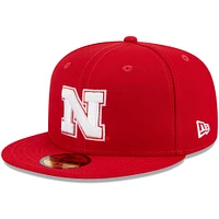 Men's New Era Scarlet Nebraska Huskers Evergreen 59FIFTY Fitted Hat