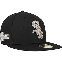 Men's New Era Black Chicago White Sox Chrome Camo Undervisor 59FIFTY Fitted Hat