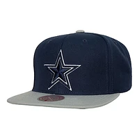 Men's Mitchell & Ness Navy/Silver Dallas Cowboys Team 2-Tone Snapback Hat