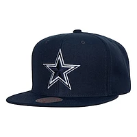 Men's Mitchell & Ness Navy Dallas Cowboys Team Ground Snapback Hat