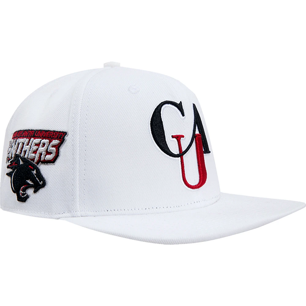 Men's Pro Standard White Clark Atlanta University Panthers  Evergreen Wool Snapback Hat