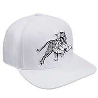 Men's Pro Standard White Jackson State Tigers Mascot Evergreen Wool Snapback Hat