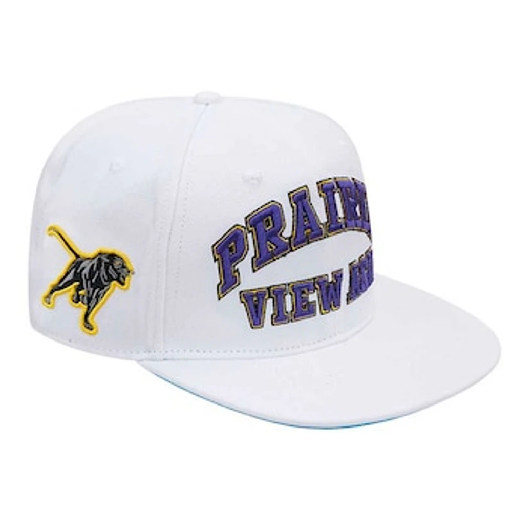 Men's Pro Standard White Prairie View A&M Panthers  Evergreen Wool Snapback Hat