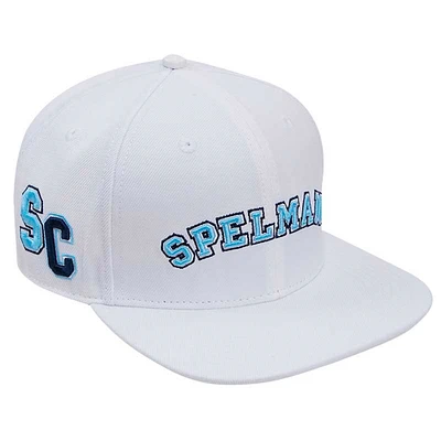 Men's Pro Standard White Spelman College Jaguars  Evergreen Wool Snapback Hat