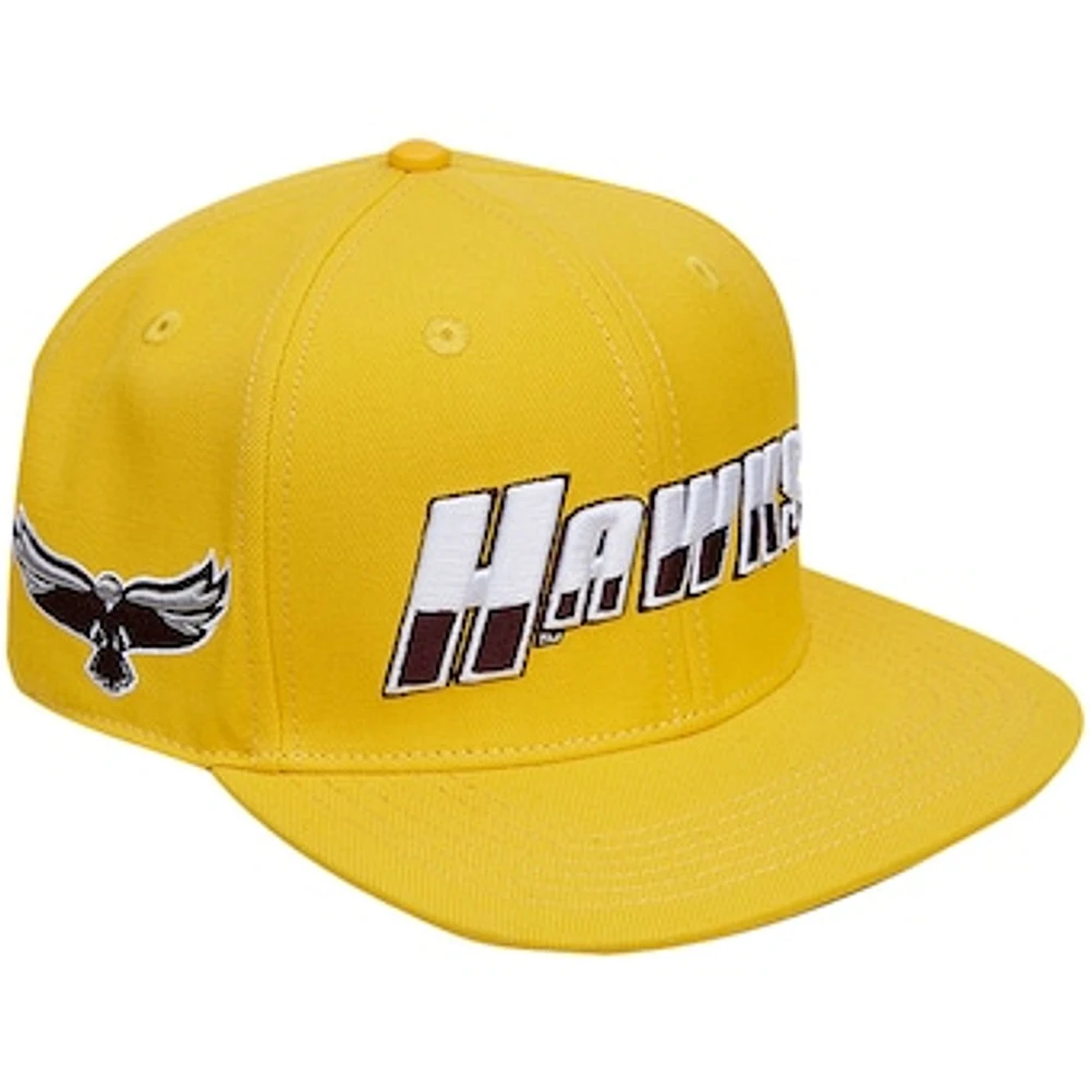 Men's Pro Standard  Gold Maryland Eastern Shore Hawks Evergreen Hawks Snapback Hat