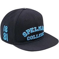 Men's Pro Standard Black Spelman College Jaguars Arch Over Logo Snapback Hat